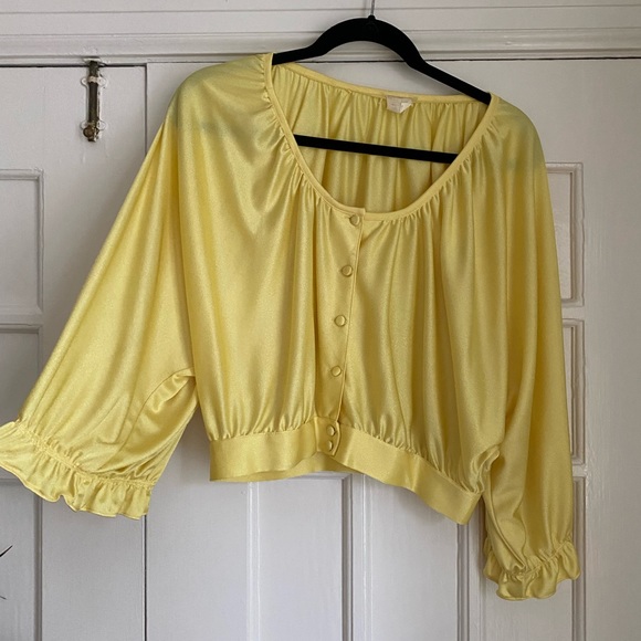 Vintage yellow blouse - Picture 2 of 5
